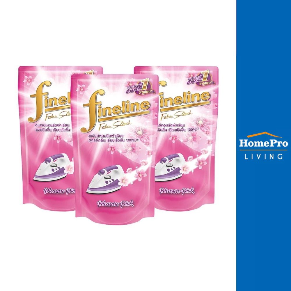 FINELINE รีฟิลน้ำยารีดผ้า 800ml แพ็ก3 PRESSER PINK