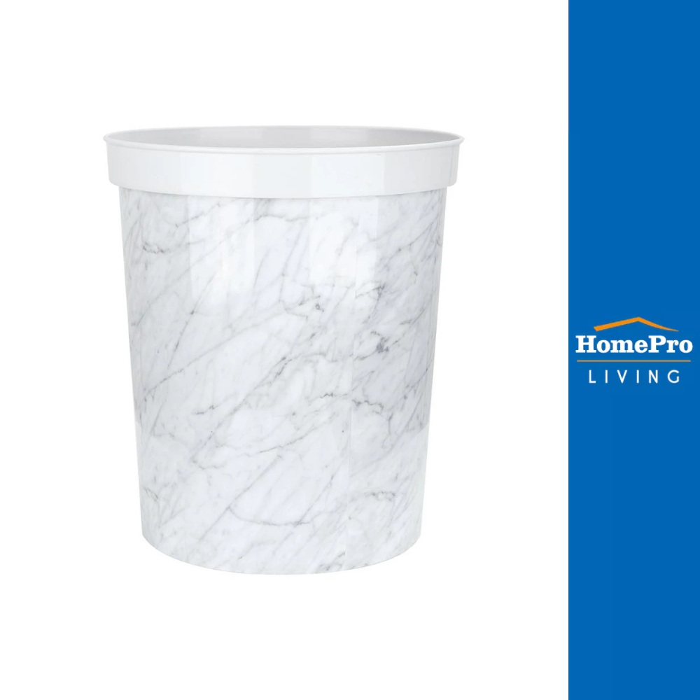 HomePro ถังขยะกลม ACCO SNOW MARBLE ขนาด 9L ลายหินอ่อน แบรนด์ ACCO