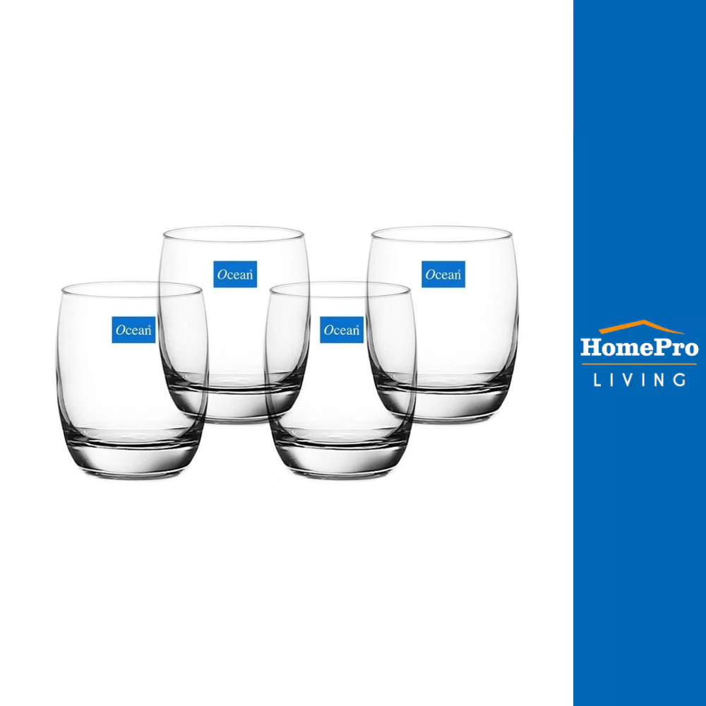 OCEAN แก้วน้ำ 250ml GLASS IVORY แพ็ค 4 ใบ จัดส่งโดย HomePro