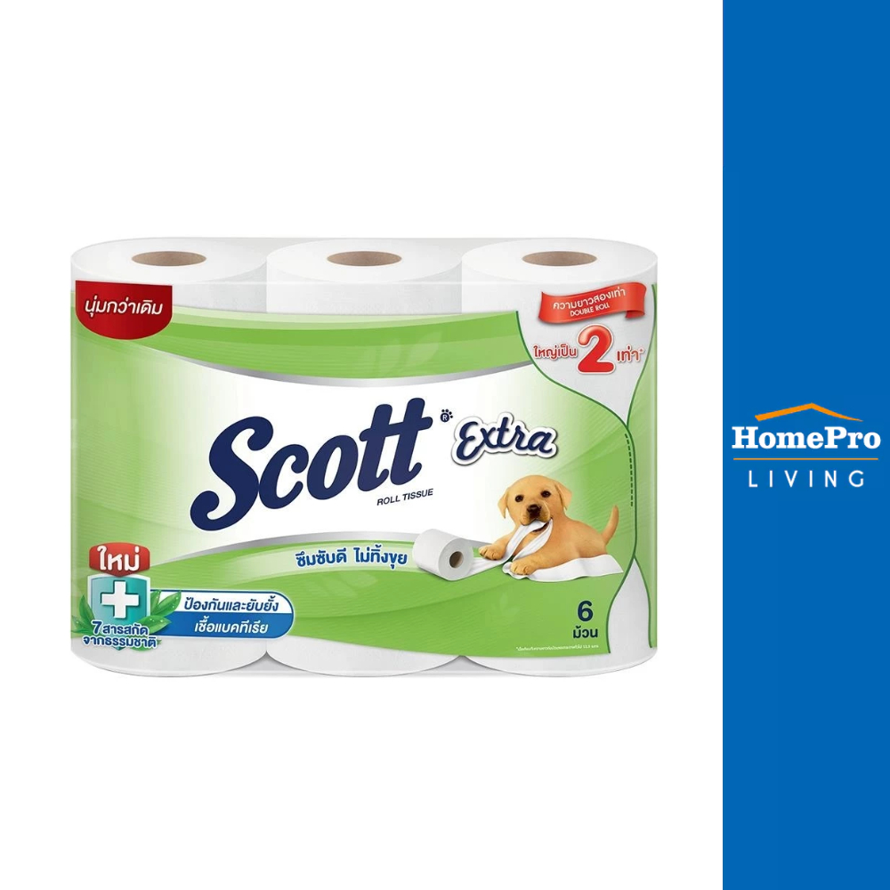 SCOTT กระดาษชำระ EXTRA DOUBLE ROLL แพ็ค6