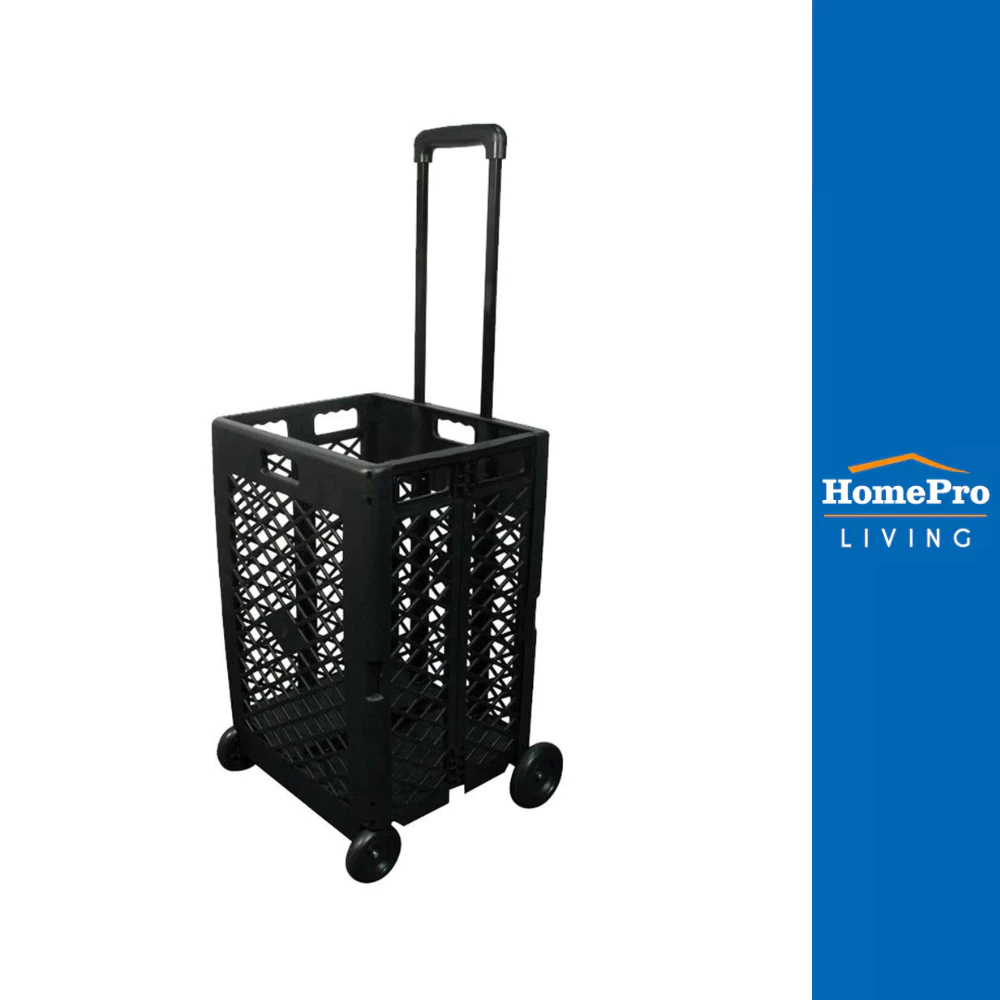 MATALL รถเข็นตะกร้าทรงสูงพับได้ JRWS-8B สีดำ จัดส่งโดย HomePro