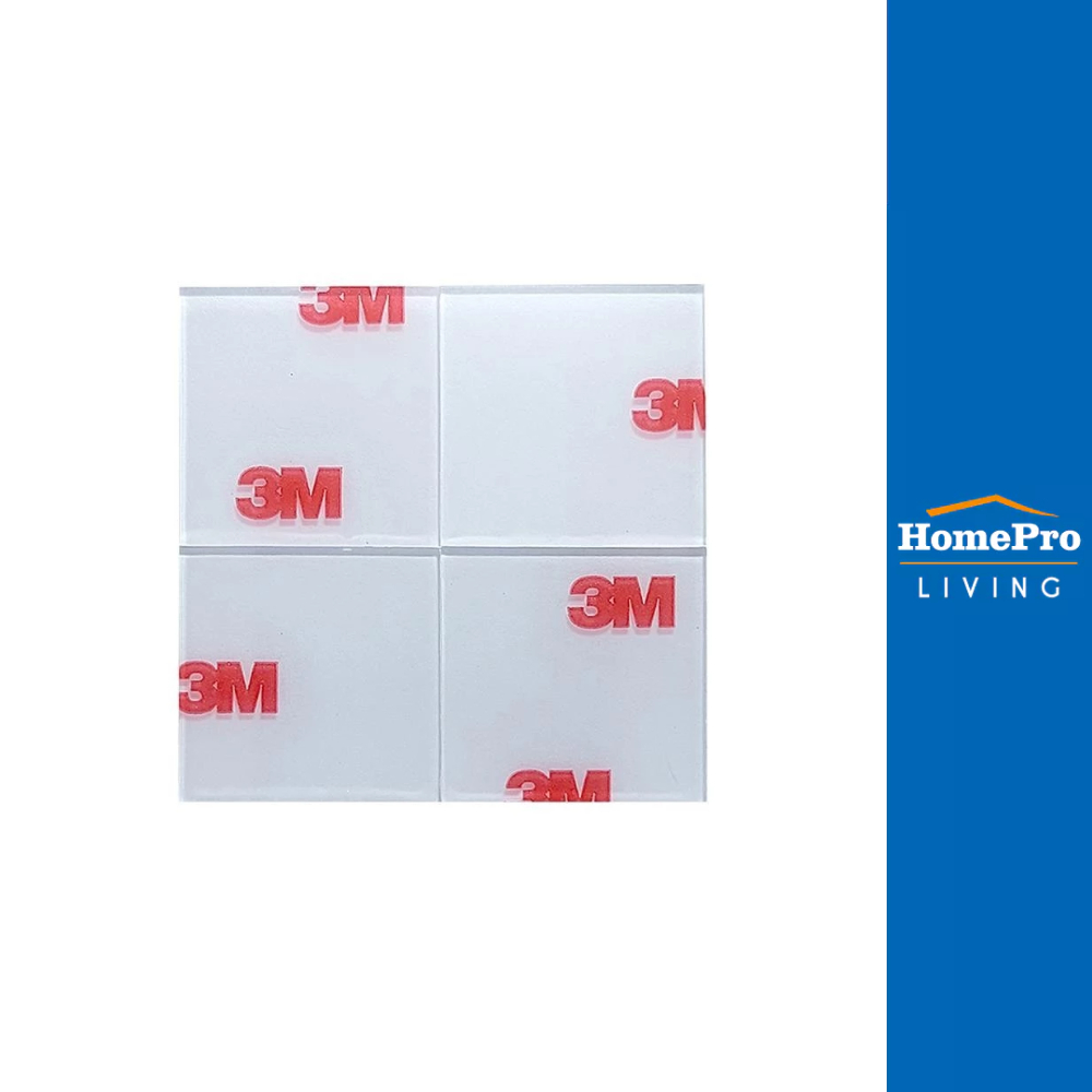 3M เทปกาว 2 หน้า แรงยึดติดสูงชนิดใส 25 มม. x 25 มม.