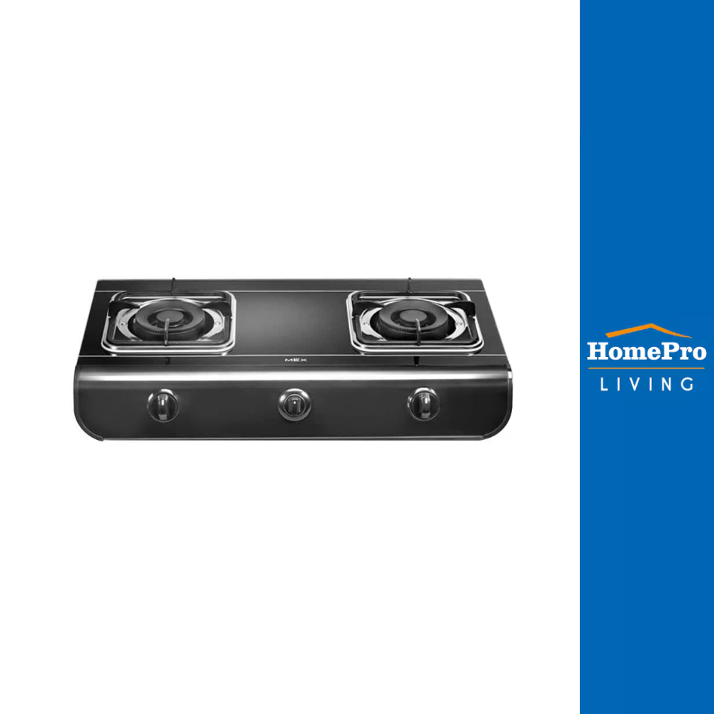 MEX เตาแก๊สตั้งโต๊ะ 2 หัว รุ่น PC727CB ฐานกระจกนิรภัย