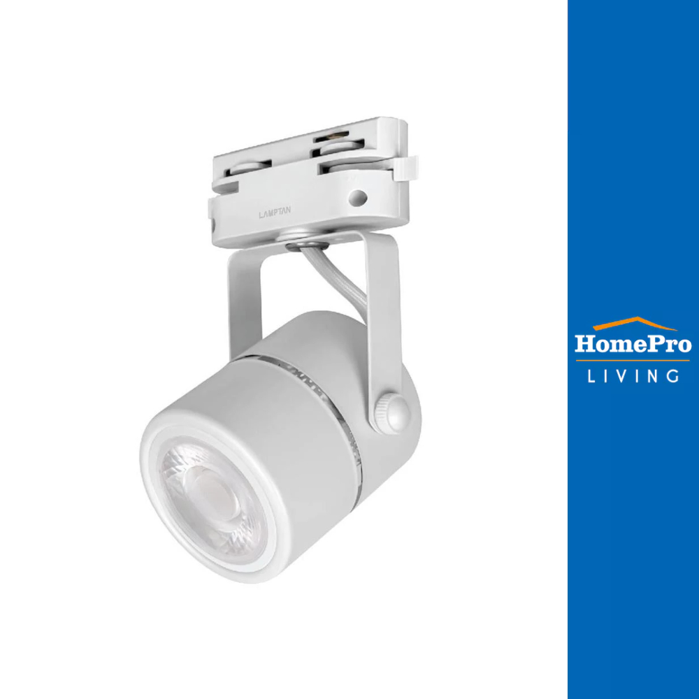 LAMPTAN แทรคไลท์ LED CROP 5 วัตต์ WARM WHITE สีขาว จัดส่งโดย HomePro