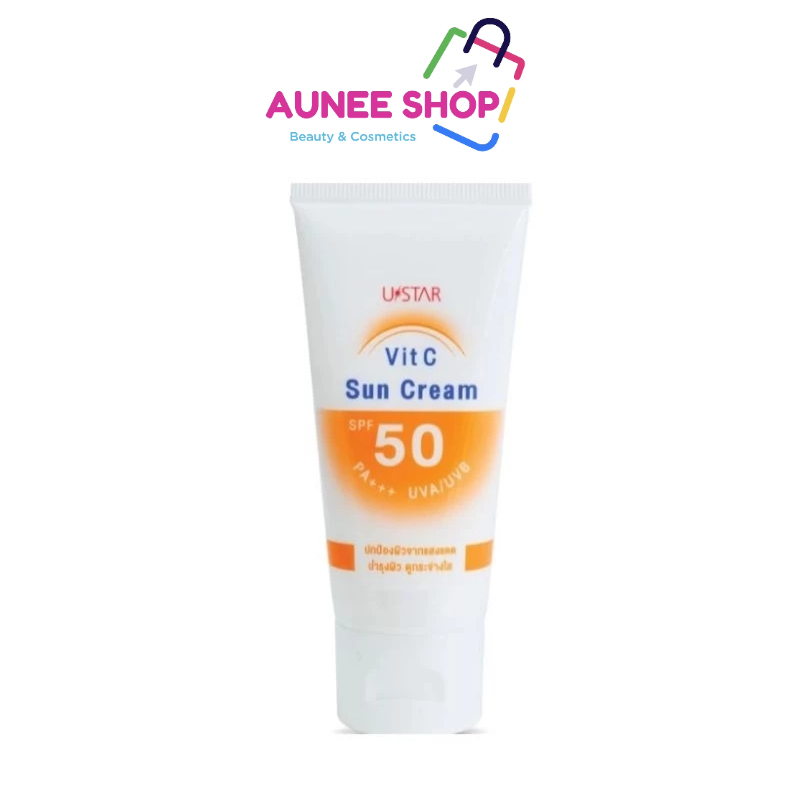 ส่งฟรี/มีไลฟ์   USTAR VIT C SUN CREAM SPF 50  PA++++ ยูสตาร์ วิตซี ครีมกันแดด