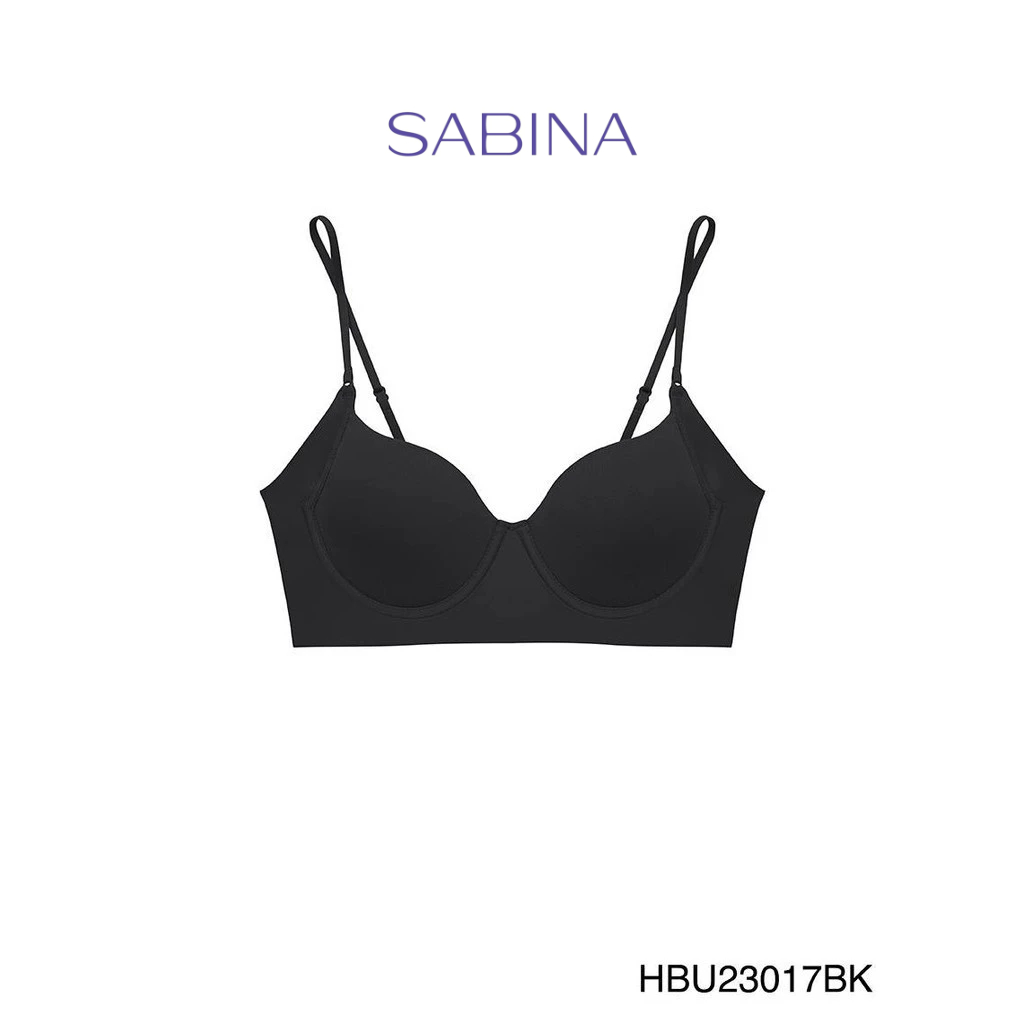 SABINA FOREVER YOUNG Habpy Pretty Perfect Level 1 เสื้อชั้นใน  มีโครง รหัส HBU23017BK - สีดำ