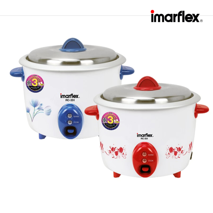 [สินค้าเกรดบี] Imarflex_Z_ หม้อหุงข้าว อลูมิเนียม ขนาด 1 ลิตร รุ่น RC-351(B)