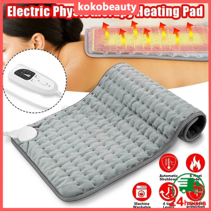 แผ่นให้ความร้อนไฟฟ้าสำหรับผ่อนคลายกล้ามเนื้อตะคริว 76*40ซม แผ่นรองทำความร้อนนุ่มพิเศษปิดอัตโนมัติแผ่นปรับอุณหภูม100*50ซม