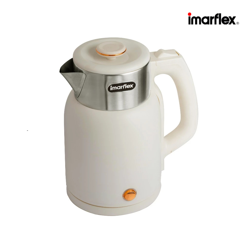 IMARFLEX_29 กาต้มน้ำไฟฟ้า สแตนเลส 2 ชั้น (กันความร้อน) สีขาว 1.5 ลิตร IF-289W