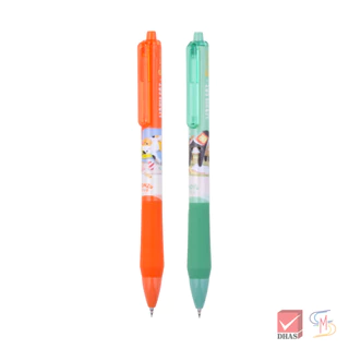 (ซื้อ1แถม1) Elephant ตราช้าง ปากกา ปากกาเจล 0.38 และ 0.5 นํ้าเงิน ลิควิดแคท V.2 คละสี จำนวน 1 ด้าม