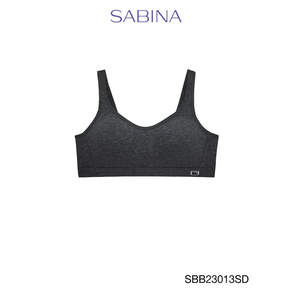 Sabina Sbn Sport Level 1 เสื้อชั้นใน  ไร้โครง รหัส SBB23013SD - สีเทาเข้ม