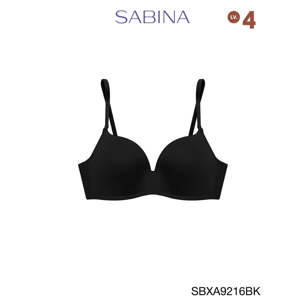 Sabina Doomm Doomm Level 4 เสื้อชั้นใน  ไร้โครง รหัส SBXA9216BK - สีดำ