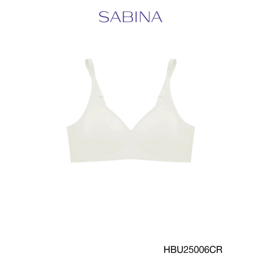 Sabina Habpy Pretty Perfect Level 1 เสื้อชั้นใน ไร้ตะเข็บ ไร้โครง รหัส HBU25006CR - สีครีม