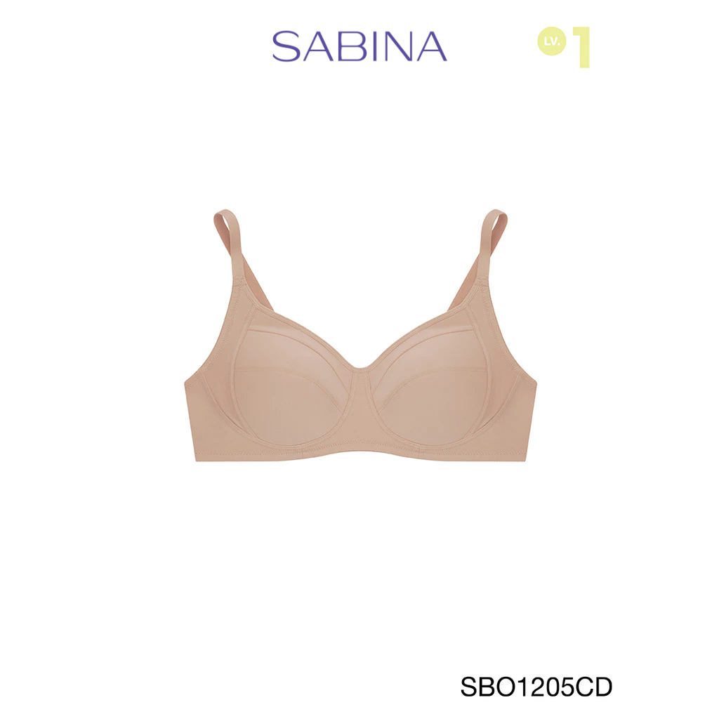 Sabina Function Bra Level 1 เสื้อชั้นใน  ไร้โครง รหัส SBO1205CD - สีเนื้อเข้ม