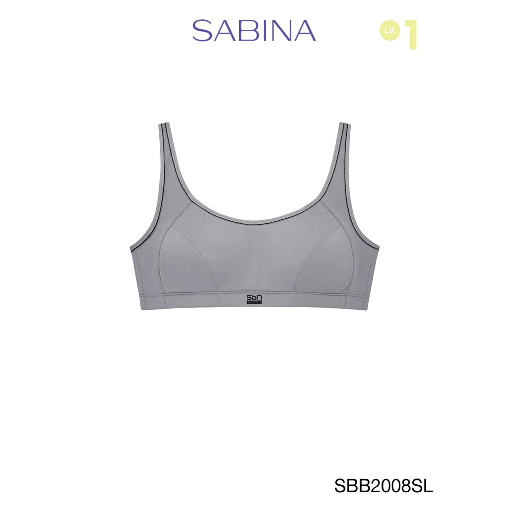 Sabina Sbn Sport Level 1 เสื้อชั้นใน ไร้โครง รหัส SBB2008SL - สีเทาอ่อน