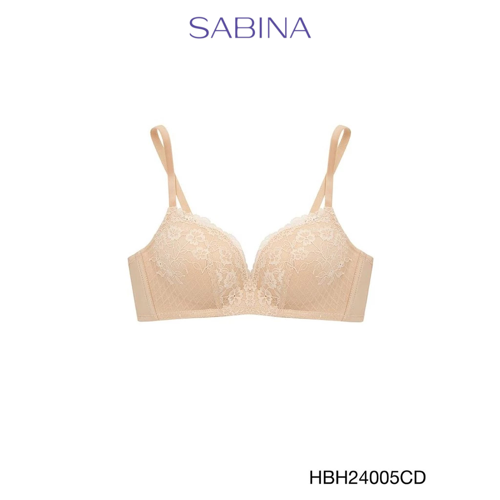 Sabina Habpy Soft Doomm Level 3 เสื้อชั้นใน  ไร้โครง รหัส HBH24005CD - สีเนื้อเข้ม