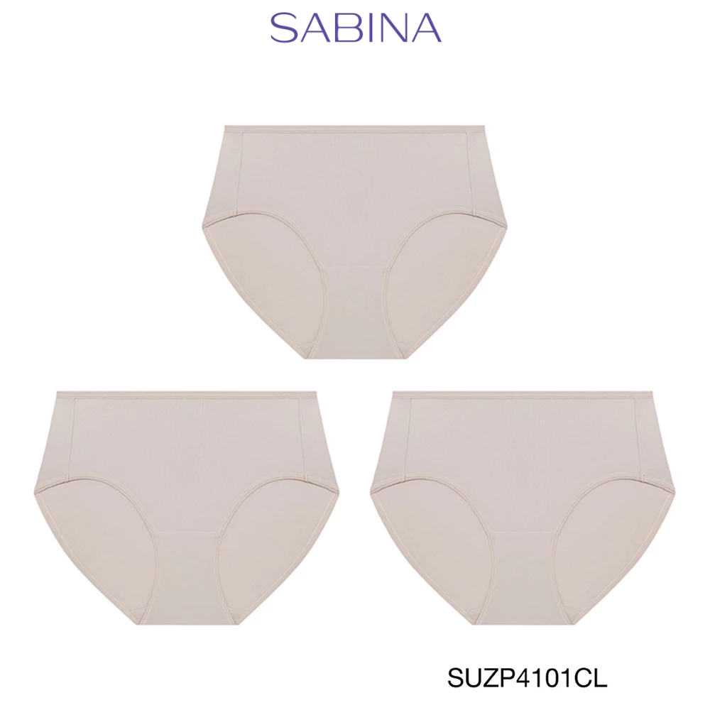 Sabina กางเกงชั้นใน (Set 3 ชิ้น) Collagen Boost กางเกงในทรงเอวสูงปานกลาง รหัส SUZP4101CL สีเนื้ออ่อน