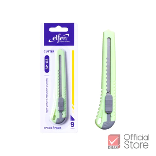 Elfen คัตเตอร์ มีดคัตเตอร์ รุ่น SP-03 9 มม. และ รุ่น LP-03 18 มม. จำนวน 1 อัน