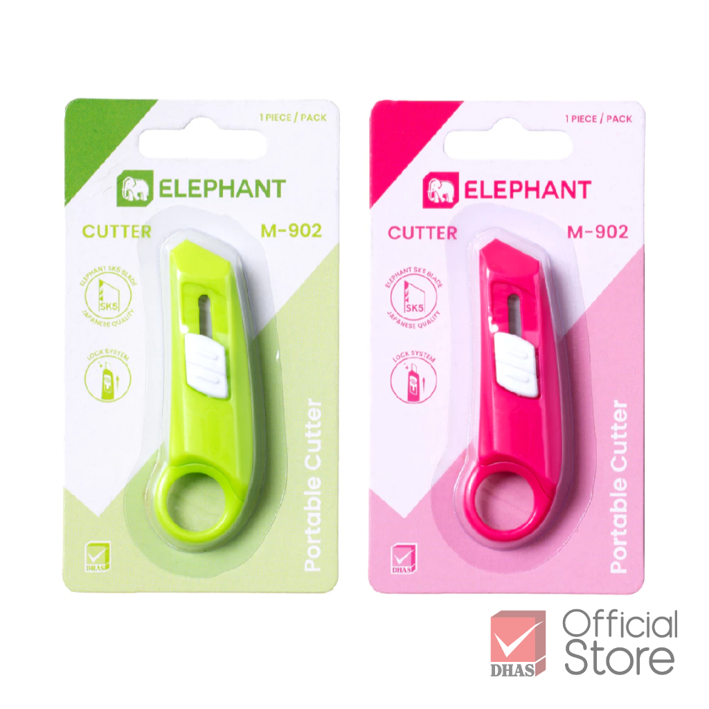 Elephant คัตเตอร์ มีดคัตเตอร์ มินิ รุ่น M-902 คละสี จำนวน 1 อัน