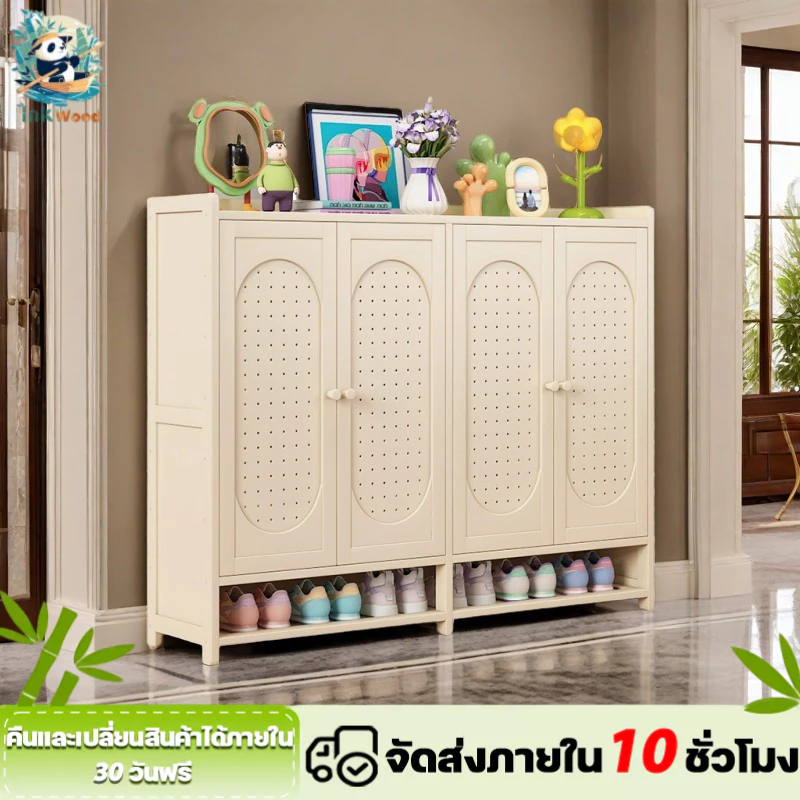 ตู้รองเท้า ตู้รองเท้าไม้ ระบายอากาศ กันน้ําและกันฝุ่น ติดตั้งง่าย
