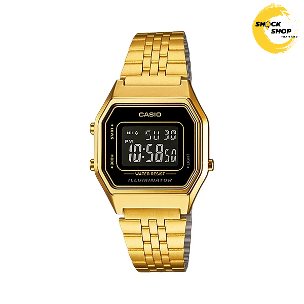 CASIO นาฬิกาผู้หญิง รุ่น LA680WGA-1B วัสดุสเตนเลสสตีล สีทอง คาสิโอ