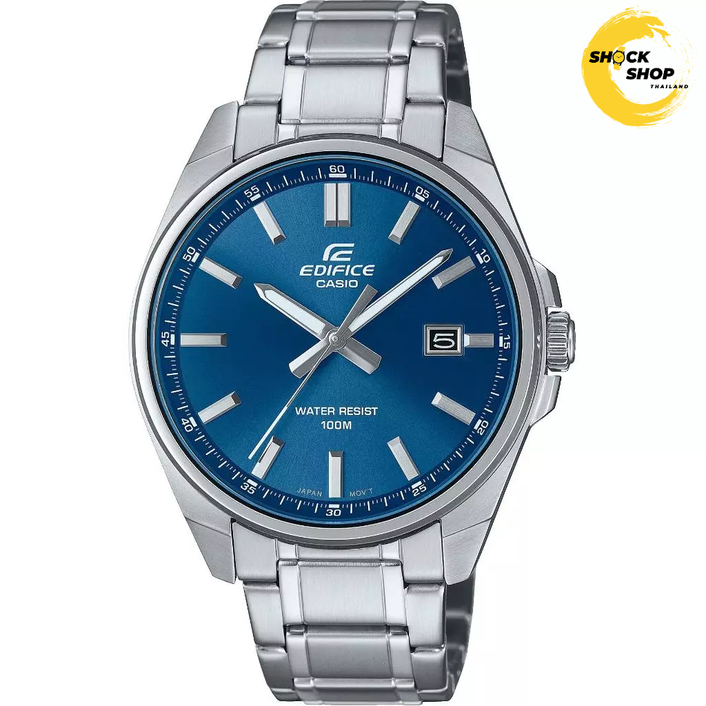 CASIO Edifice นาฬิกาข้อมือผู้ชาย รุ่น EFV-150D-2A สายสเตนเลสสตีล สีน้ำเงิน คาสิโอ