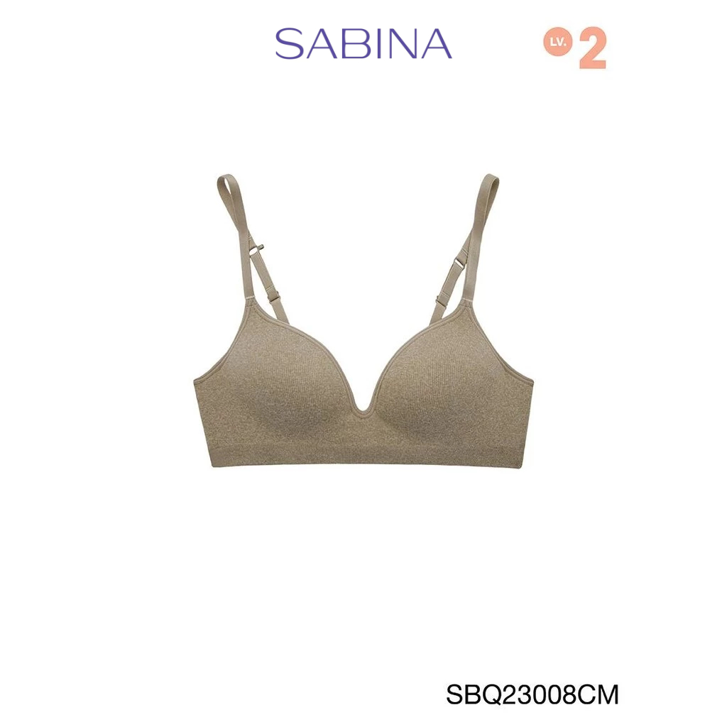 Sabina Twenty Five Level 2 เสื้อชั้นใน  ไร้โครง รหัส SBQ23008CM - สีช็อคโกแลต