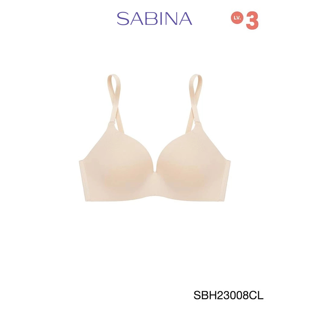 Sabina Soft Doomm Level 3 เสื้อชั้นใน ไร้ตะเข็บ  ไร้โครง รหัส SBH23008CL - สีเนื้ออ่อน