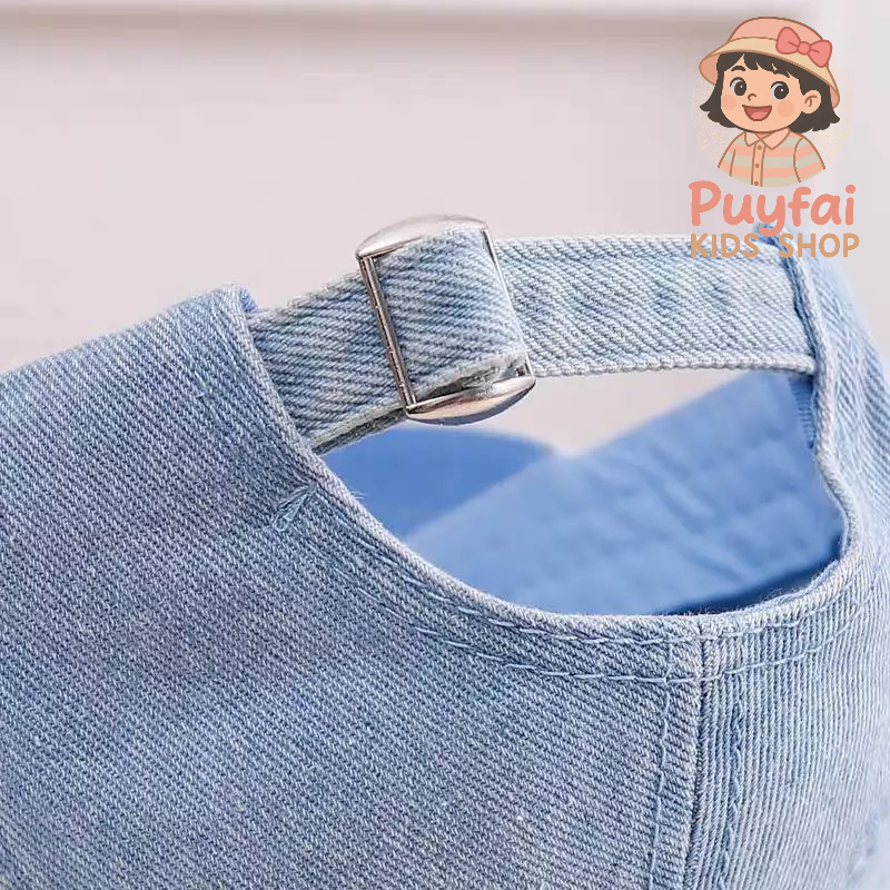 (ส่งด่วน) หมวกเด็ก 2-8 ปี รอบหัว:52-54 cm. หมวกแก๊ปผ้ายีนส์ ฟอกเฟด ปักอักษร Create NEW LIFE หมวกลายอักษร มี 4 สีให้เลือก - รูปที่ 6