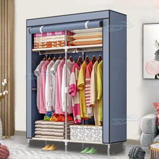 ตู้เสื้อผ้า 70/90/105/165CM ตู้เสื้อผ้าผ้า ขนาดใหญ่ ผ้ากันน้…