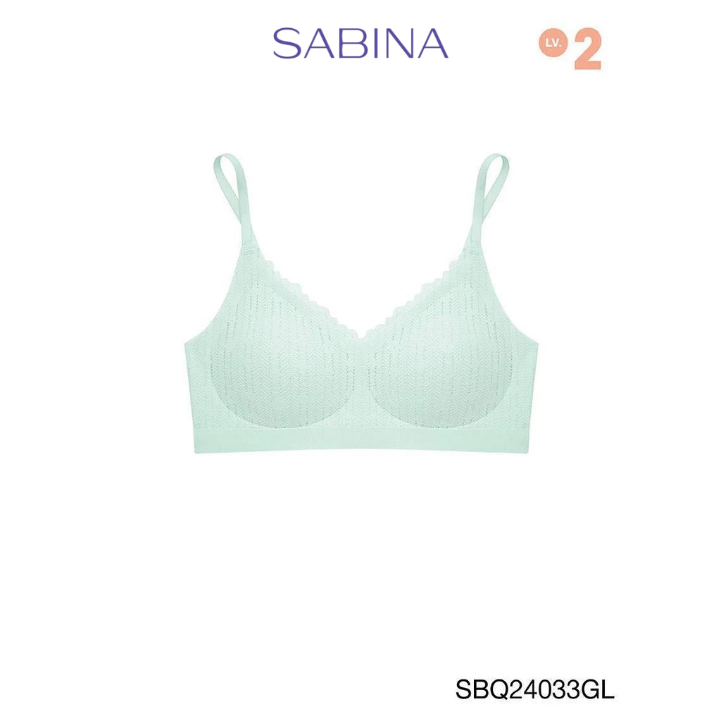 Sabina NEW BRALESS 2025 เสื้อชั้นในไร้ตะเข็บ ไร้โครง รหัส SBQ24033GL – สีเขียวอ่อน