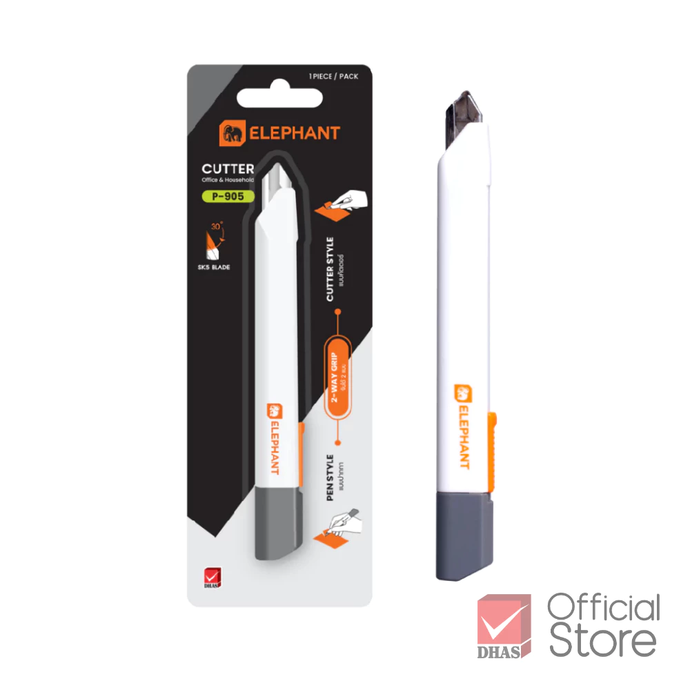 Elephant คัตเตอร์ มีดคัตเตอร์ 9 มม. รุ่น P-905 จำนวน 1 อัน