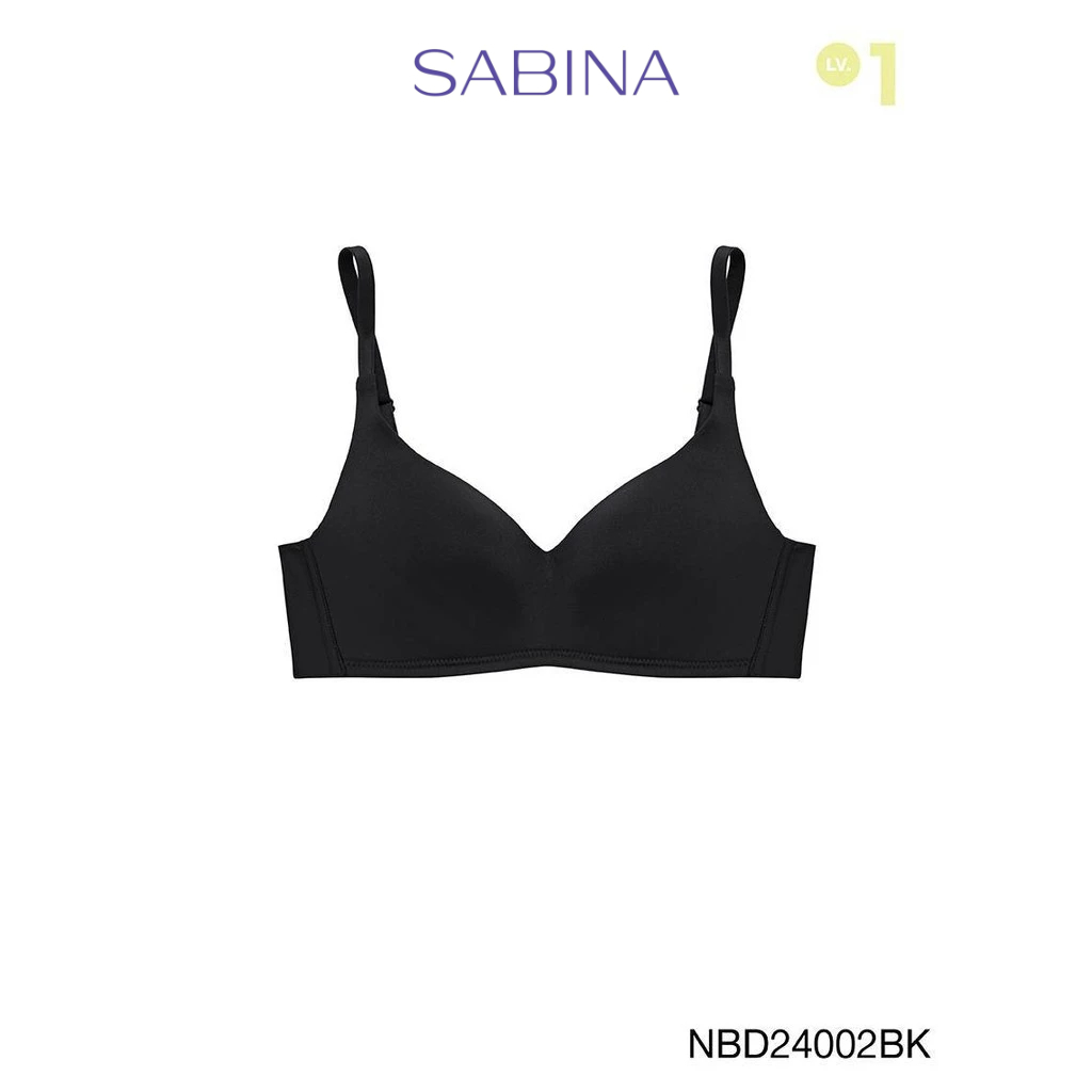 [Online Exclusive]  Sabina Perfect Bra Level 1 เสื้อชั้นใน ไร้ตะเข็บ  ไร้โครง รหัส NBD24002BK - สีดำ