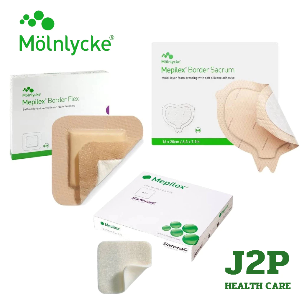 Molnlycke Mepilex แผ่นโฟมปิดแผลกดทับ แบ่งขายเป็นแผ่น