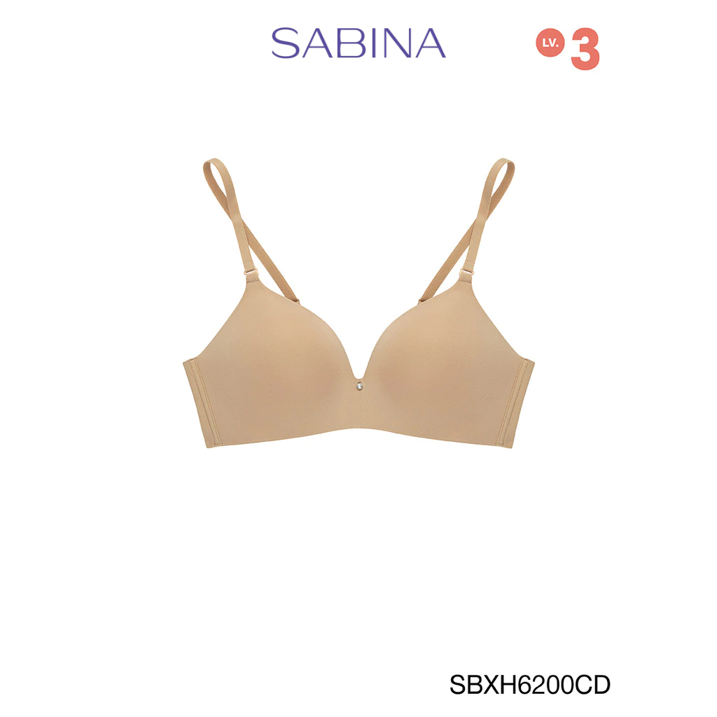 Sabina Soft Doomm Level 3 เสื้อชั้นใน ไร้ตะเข็บ  ไร้โครง รหัส SBXH6200CD - สีเนื้อเข้ม