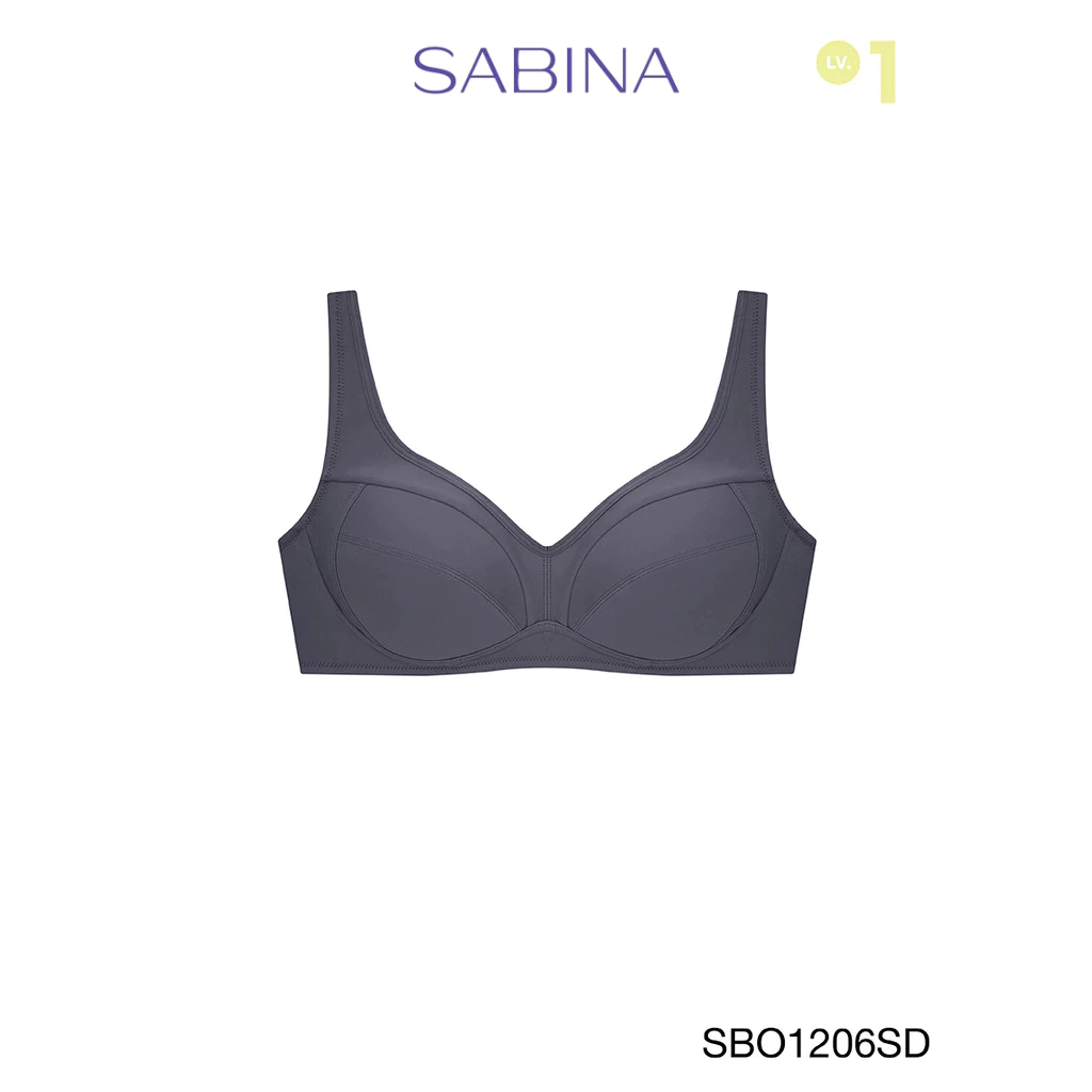 Sabina Function Bra Level 1 เสื้อชั้นใน ไร้โครง รหัส SBO1206SD - สีเทาเข้ม