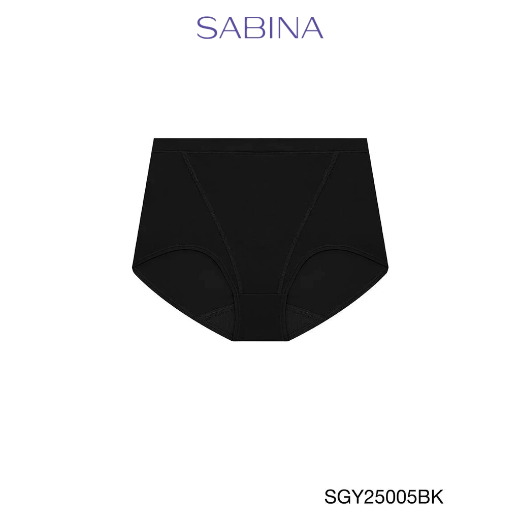 Sabina Shapewear Wear and Go กางเกงในกระชับสัดส่วนเอวสูงปานกลาง Light Support รหัส SGY25005BK - สีดำ
