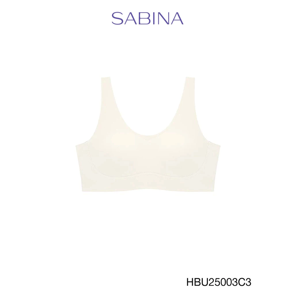 Sabina Habpy Pretty Perfect Level 1 เสื้อชั้นใน ไร้โครง รหัส HBU25003CR - สีครีม