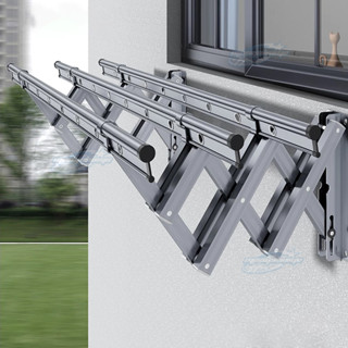 【อลูมิเนียม】ราวตากผ้าติดผนัง ราวตากผ้าสแตนเลส ยืด-หด ประหยัด…