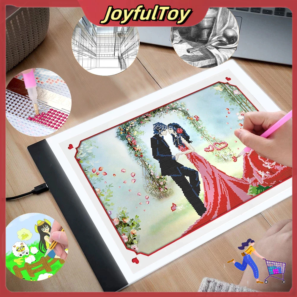 A4 A5 กระดานวาดภาพอิเล็กทรอนิกส์ copy table การป้องกันดวงตา LED กระดานวาดภาพ หรี่แสงได้ 3 ระดับ ใช้ไฟจาก USB แผ่นดราฟ
