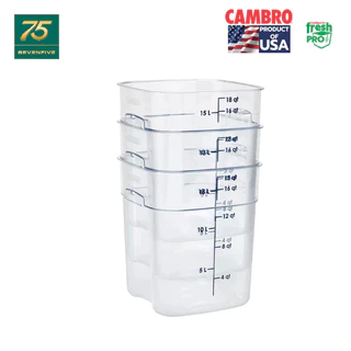 CAMBRO กล่องถนอมอาหาร กล่องเก็บวัตถุดิบ กล่องทนความร้อนสี่เหลี่ยม โพลีคาร์บอนเนต 12,18,22 SFSPROCW-135