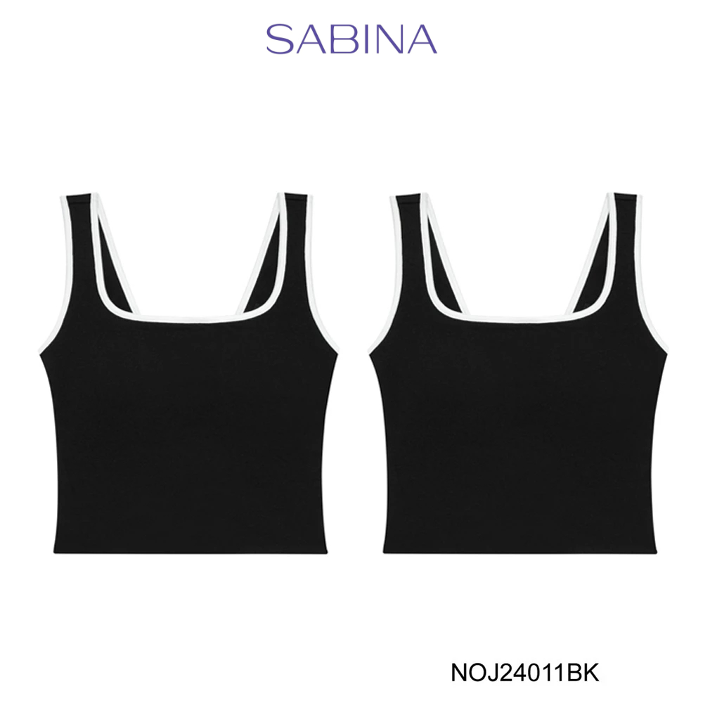 Sabina Bra Tops (Set 2 ชิ้น) [Online Exclusive] Loungewear เสื้อกล้าม รหัส NOJ24011BK - สีดำ