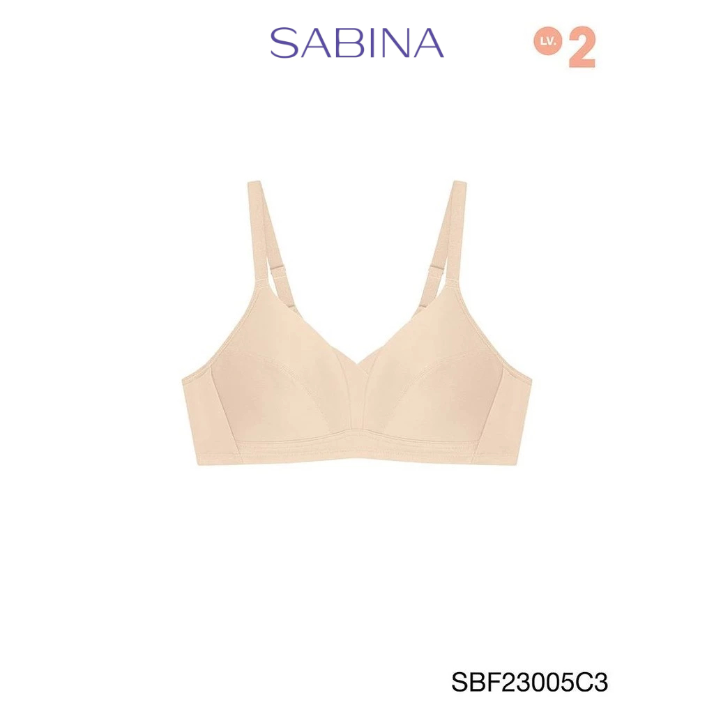 Sabina Forever Young Level 1 เสื้อชั้นใน  ไร้โครง รหัส SBF23005C3 - สีเนื้อเข้ม