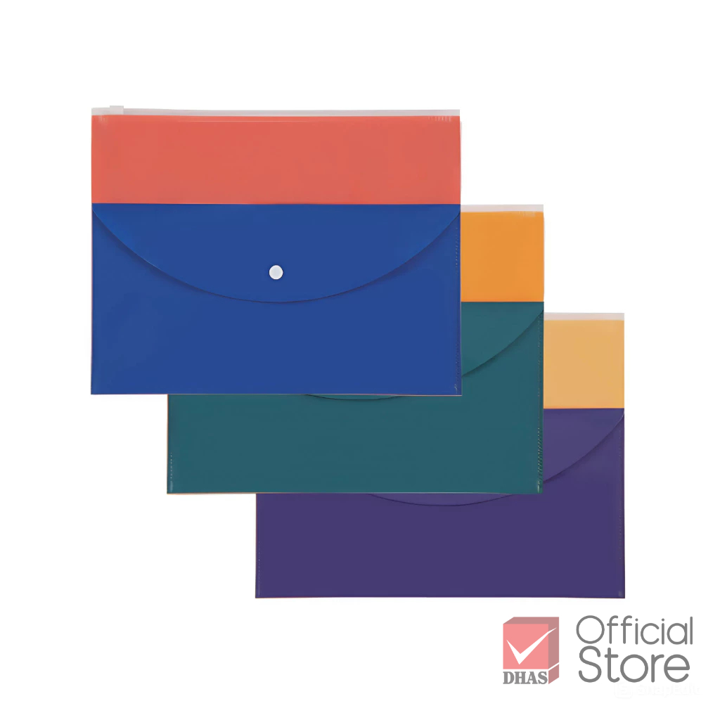 Elephant แฟ้ม แฟ้มซิป กระเป๋าซิป ทูโทน มัลติฟังก์ชั่น MB02 A4 จำนวน 1 ชิ้น (คละสี) - รูปที่ 3