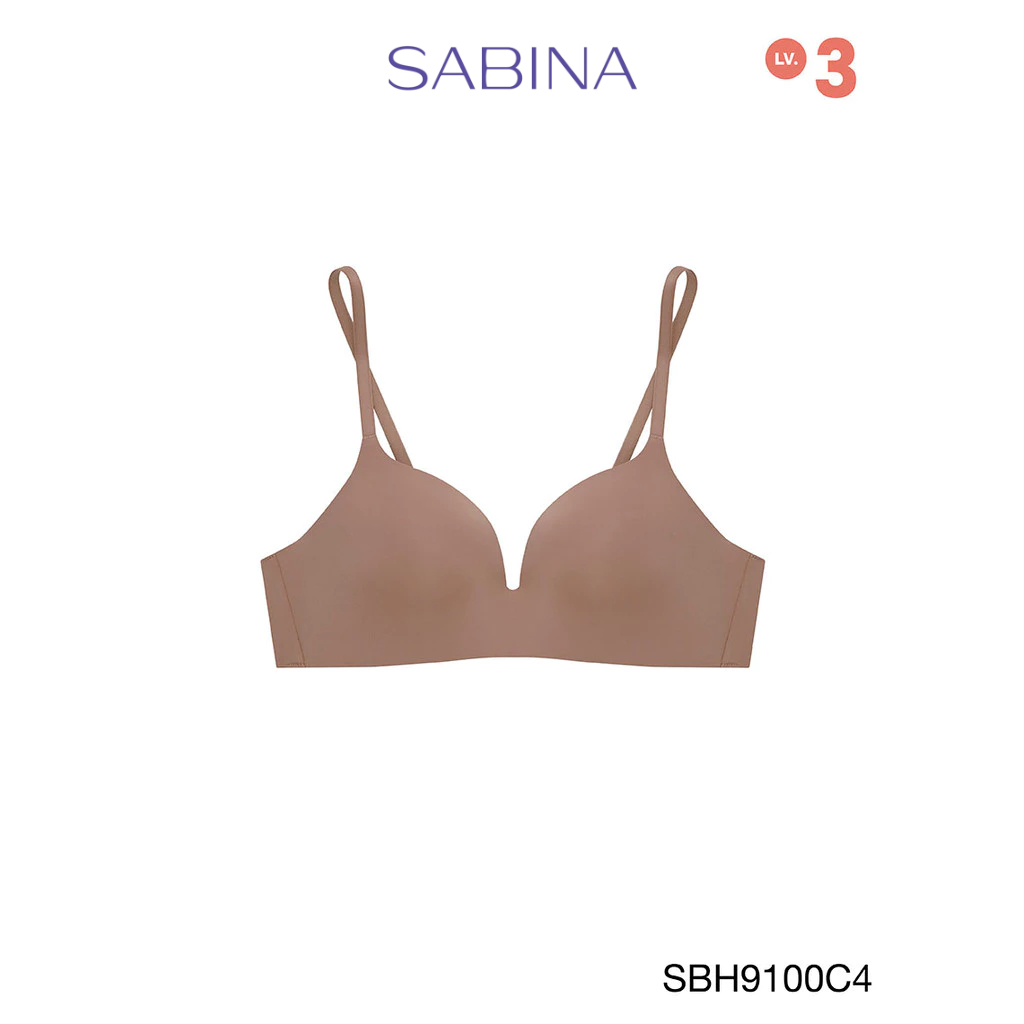 Sabina Soft Doomm Level 3 เสื้อชั้นใน ไร้ตะเข็บ  ไร้โครง รหัส SBH9100C4 - สีเนื้อแทน