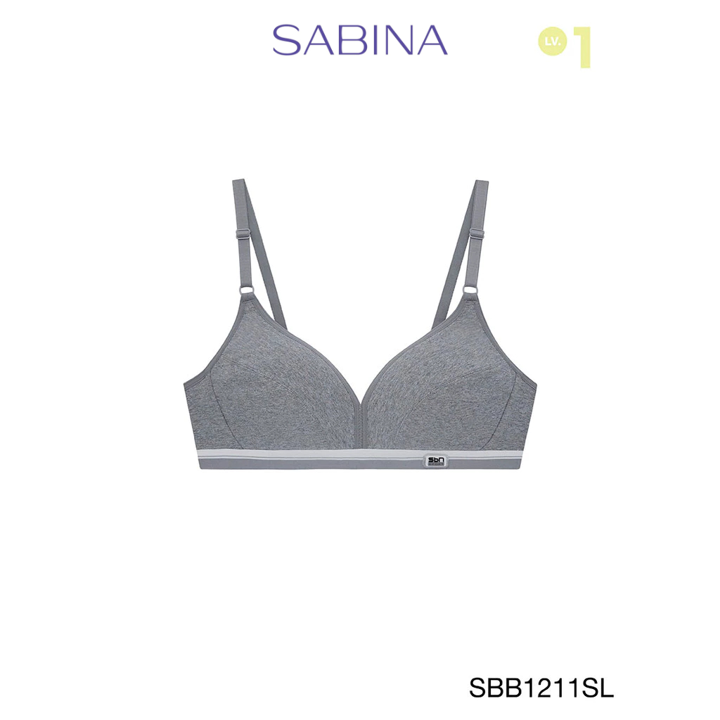 Sabina Sbn Sport Level 1 เสื้อชั้นใน  ไร้โครง รหัส SBB1211SL - สีเทาอ่อน