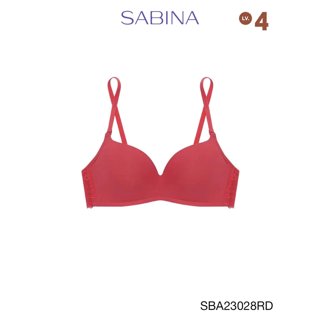Sabina Doomm Doomm Level 4 เสื้อชั้นใน ไร้โครง รหัส SBA23028RD - สีแดงเข้ม