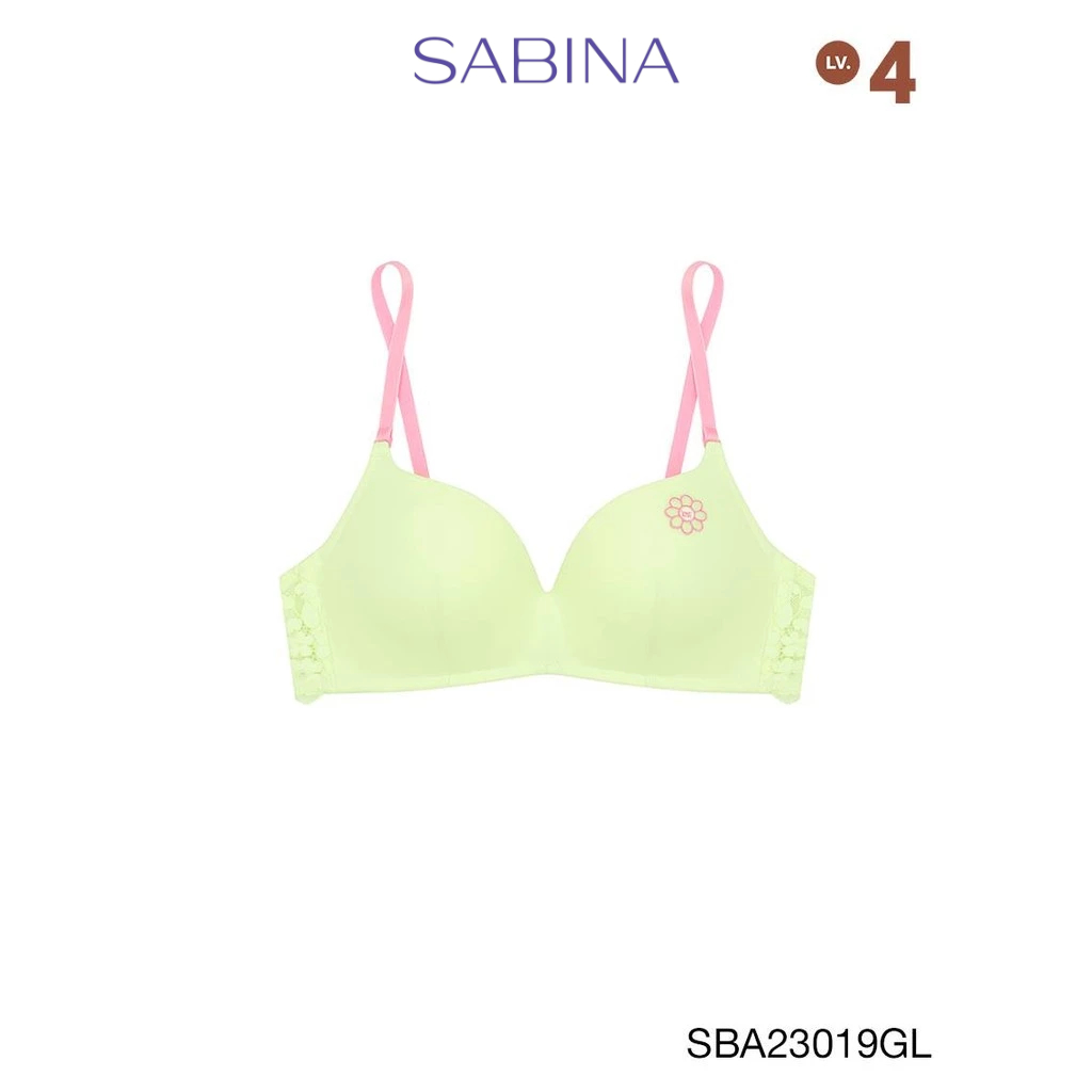 Sabina Doomm Doomm Level 4 เสื้อชั้นใน  ไร้โครง รหัส SBA23019GL - สีเขียวอ่อน