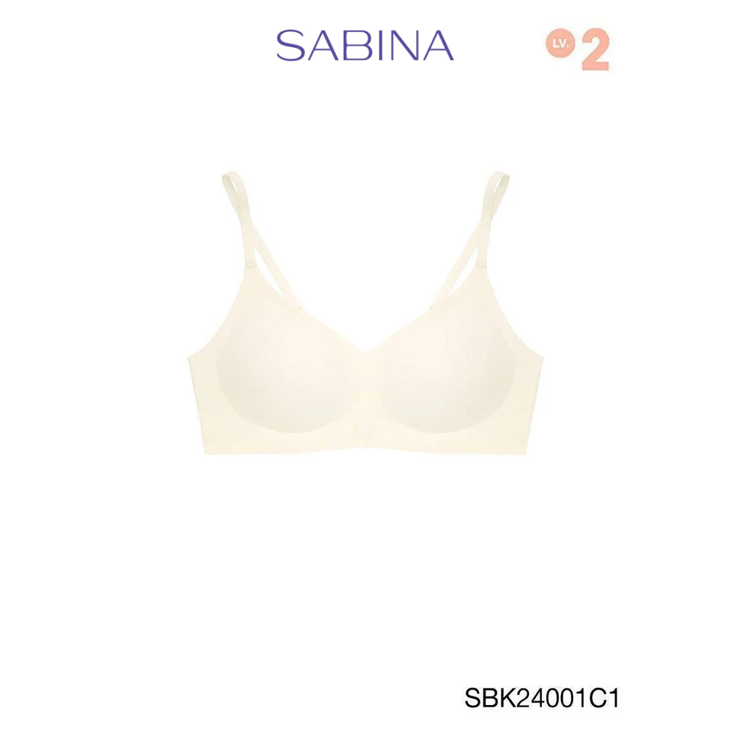 Sabina NEW BRALESS 2025 เสื้อชั้นในไร้ตะเข็บ ไร้โครง รหัส SBK24001C1 – สีเนื้ออมชมพู