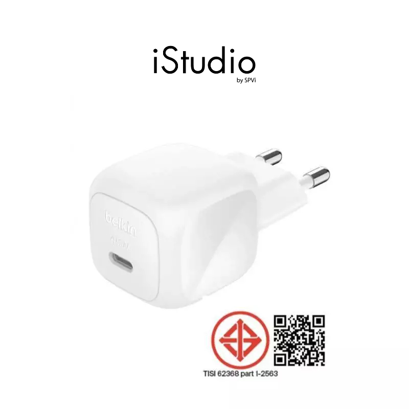 Belkin อะแดปเตอร์ 45W USB PD Wall Charger ขากลมมาตรฐาน มอก. รองรับชาร์จเร็ว PD 3.1 และ PPS